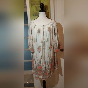Bohemian Floral Tunic Dress